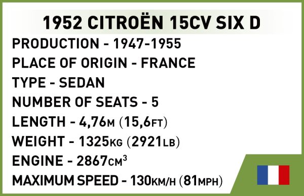 COBI 2267, 1938 Citroën 15cv Six D.