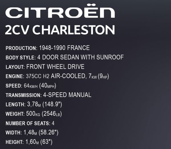 COBI 24341, Citroën 2CV Charleston