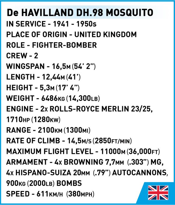 COBI 5735 Havilland DH-98 Mosquite