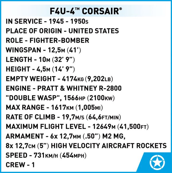 COBI 2417, Vought F4U-4 Corsai
