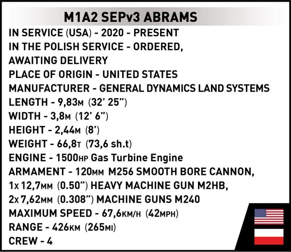 COBI 2623 M1A2 Abrams SEPv3 Polish Army