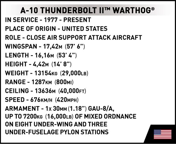 COBI 5837 A10 Thunderbolt II Warthog
