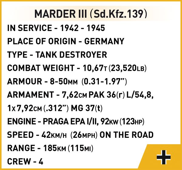 COBI 3050 Marder III (Sd Kfz 139)