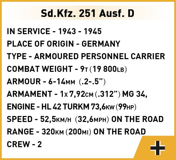 COBI 3049 Sd. Kfz. 251 Ausf. D.