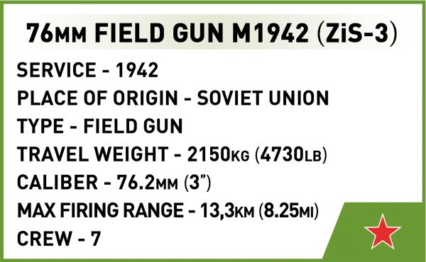 COBI 2293 76-MM Divisional Gun M1942 (ZIS-3)