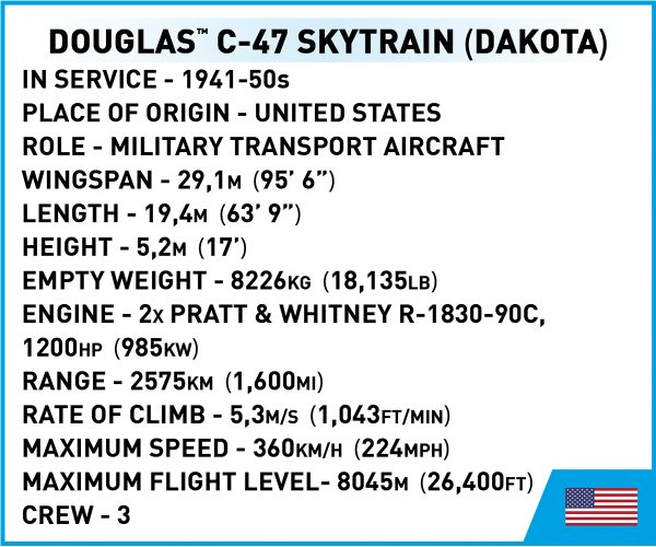 COBI 5743 Douglas C-47 Skytrain (Dakota)