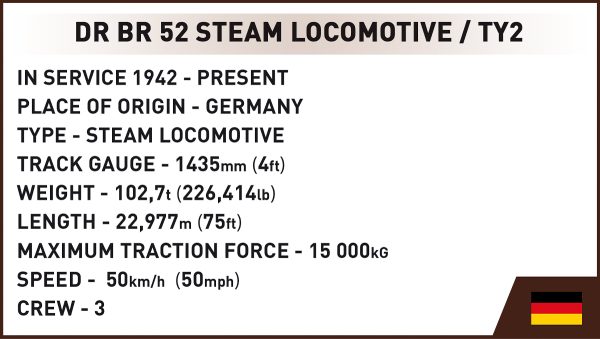 COBI 6280 DRB Class 52 Steam Locomotive Executive Edition