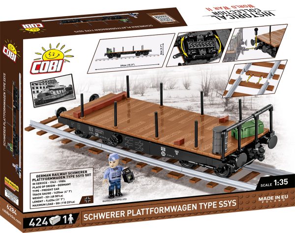 COBI 6284 German Railway Schwerer Plattformwagen type ssy