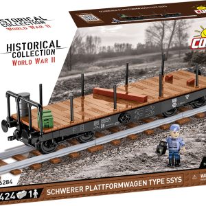 COBI 6284 German Railway Schwerer Plattformwagen type ssy