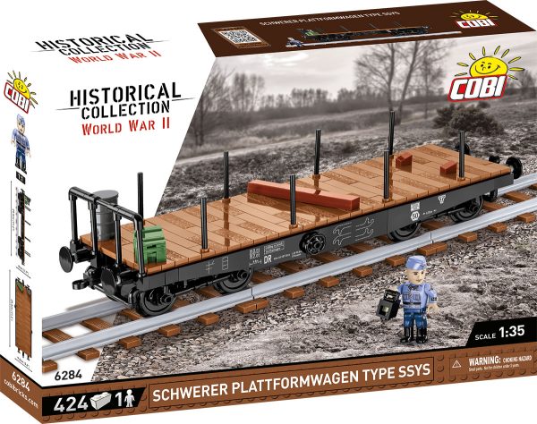 COBI 6284 German Railway Schwerer Plattformwagen type ssy