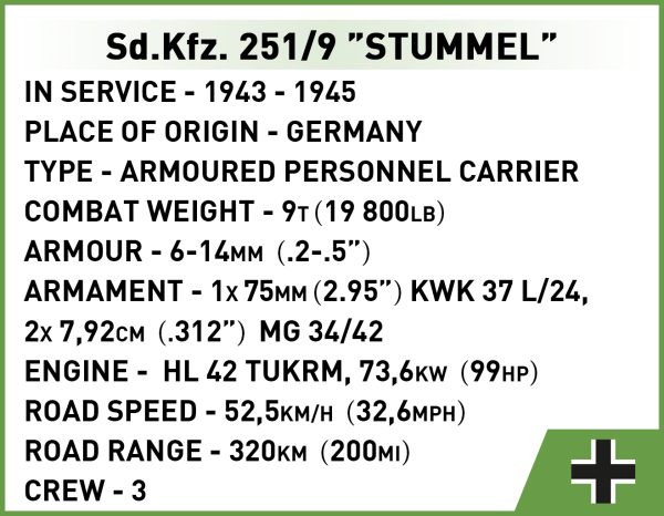 COBI 2283 Sd Kfz 251/9 "Stummel"