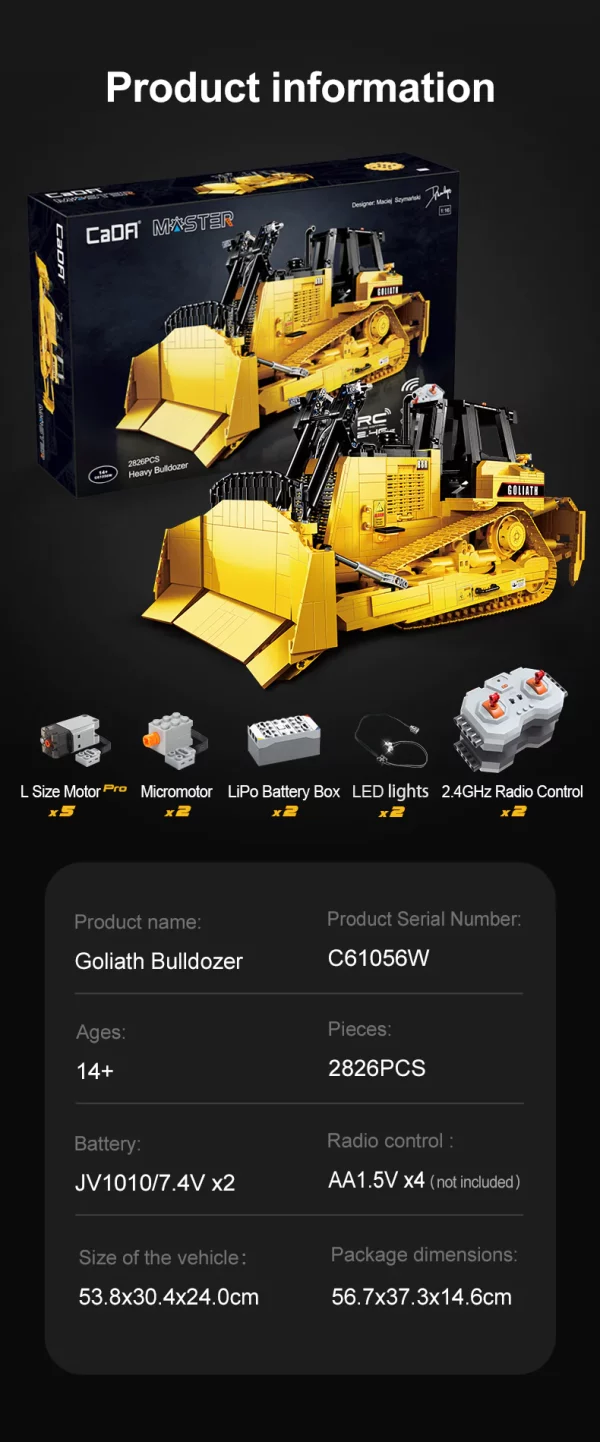 CaDA C61056W Goliath Bulldozer