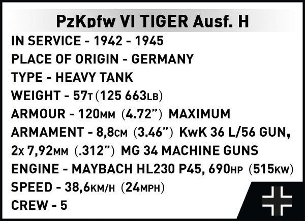 COBI 2801 PzKpfw VI Tiger "131"