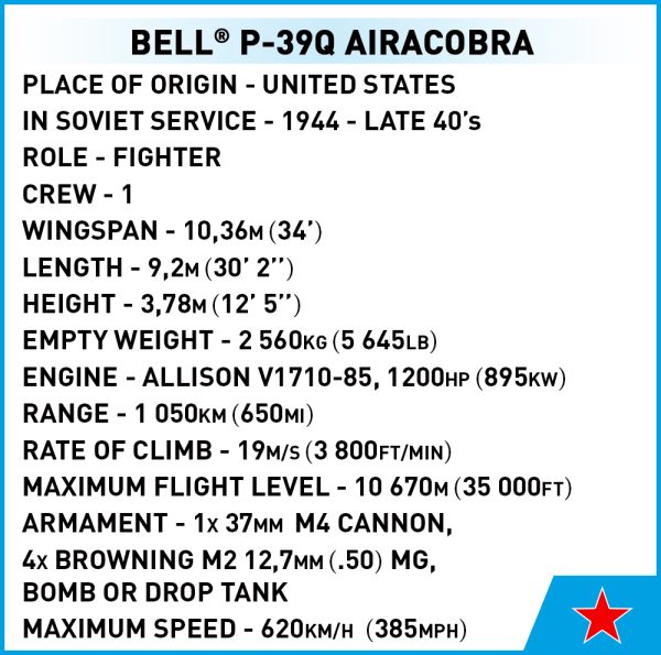 COBI 5747 Bell P-39Q Airacobra