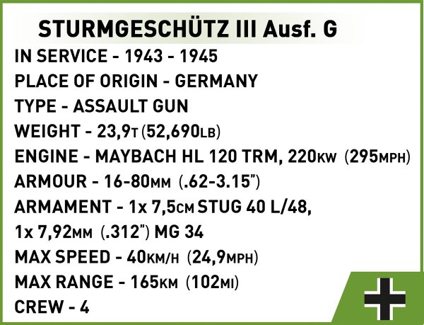 COBI 2285 Sturmgeschutz III AusF. G.