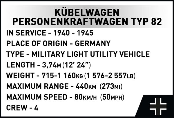 COBI 2802 Kubelwagen type 82 Executive Edition (1:12)