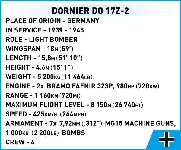 COBI 5754 Dornier Do 17