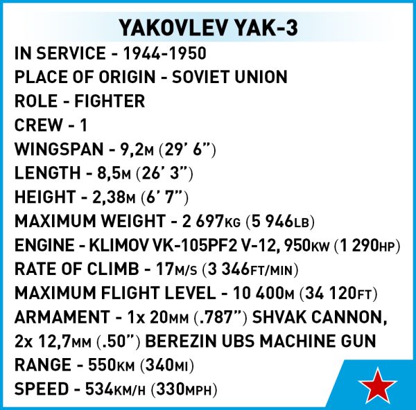 COBI 5862 Yakovlev Yak-3
