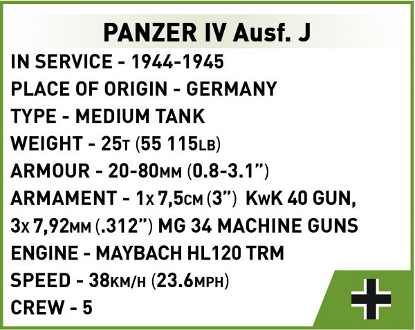 COBI 3097 Panzer IV Ausf. J.