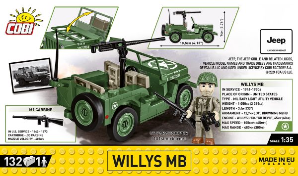COBI 2296 Jeep Willy's MB & M2 Gun
