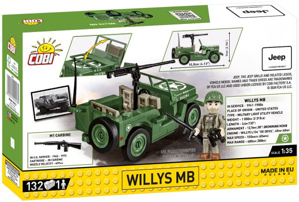 COBI 2296 Jeep Willy's MB & M2 Gun