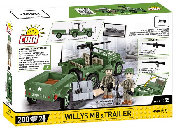 COBI 2297 Jeep Willy's MB + Trailer & M2 Gun (Ex. Ed.)