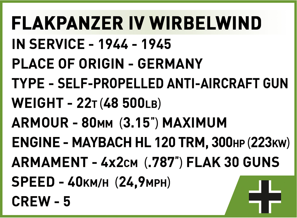 COBI 2593 Flakpanzer IV Wirbelwind (Executive Edition)
