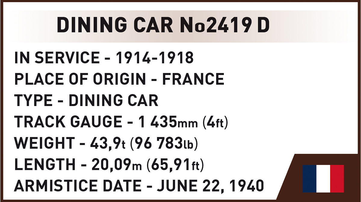 COBI 6289 Compiègne Wagon (22 juni 1940)