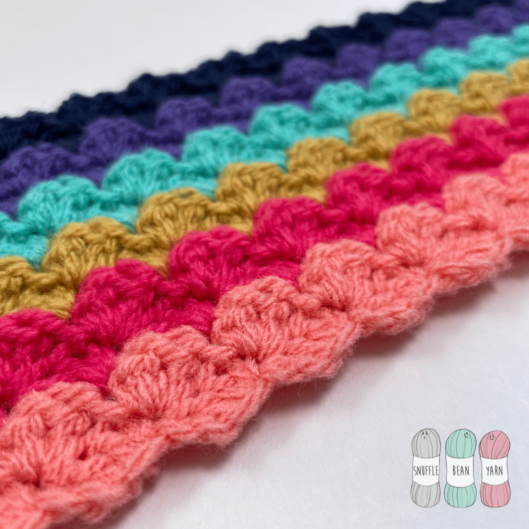 How to Crochet Blanket Stitch Snufflebean Yarn