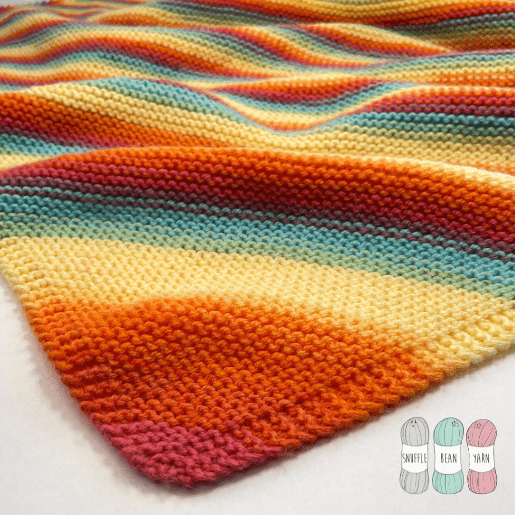 How to Knit a Corner to Corner Garter Stitch Blanket Rectangle or Square Snufflebean Yarn