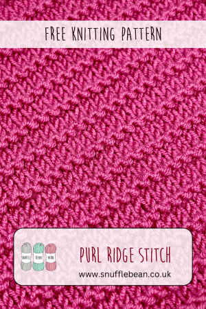 How to Knit the Purl Ridge Stitch [Free Video Tutorial & Written ...