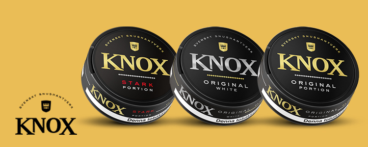 Varumärket Knox skapades av Skruf 2006. Nu, ca 10 år senare, är det Sveriges näst största snusvarumärke. Skruf själva beskriver Knox snus som ett högkvalitativt alternativ för den som inte vill betala för mycket. Prillorna har en autentisk och robust tobakssmak och varierar i fuktighet beroende på vilken av de olika Knox-sorterna man väljer. Knox finns idag tillgängligt som Lös, Portion, White Portion, Stark Portion, Blue White och Stark White. Blue White och Stark White finns även i slimformat. snushandel i nyköping ab påljungshage köpcentrum tobaks butiken snusbutiken snus affären affär butiken butik