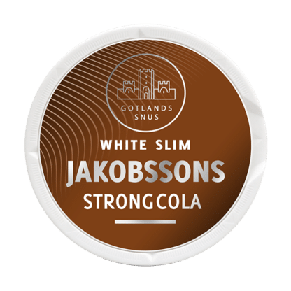 jakobssons-strong-cola-white-slim-snusstocken