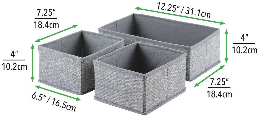 mDesign boite de rangement tissu (lot de 6) – boite de rangement tiroir  idéale – taupe/natural : : Cuisine et Maison