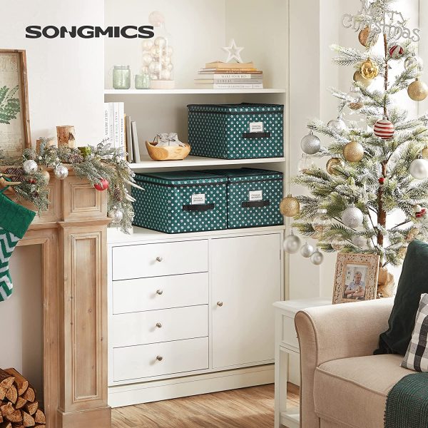 Songmics - Boîte rangement déco de Noel - Vert