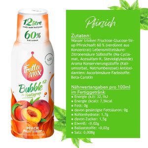 FruttaMax Peach Drink SyrupINGREDIENS