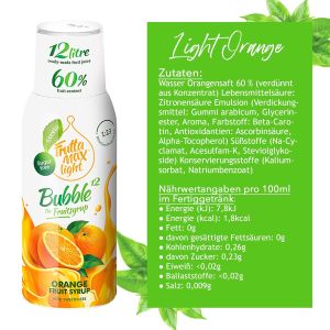 Light Orange Fitness Syrup by Frutta MaxINGREDIENS