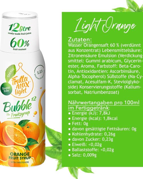 Frutta Max ZERO Orange Sirup