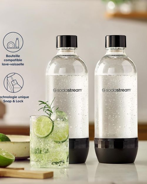 SodaStream 2 Bottles 1 Litre Dishwasher Safe