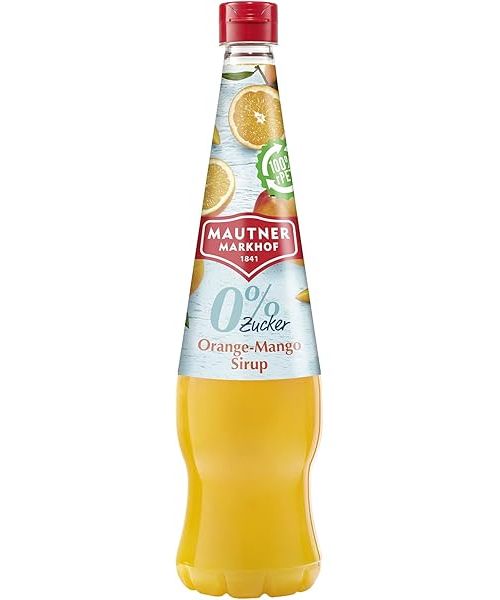 6 pack Mautner Markhof Orange Mango 0% Syrup Sugarfree