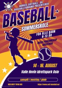 Oslo Baseball Sommerskole @ Valle Hovin Idrettspark | Oslo | Norge