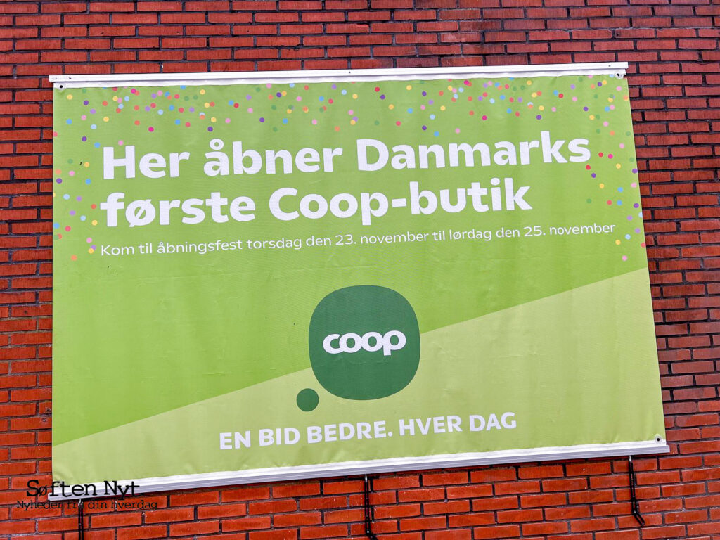 Kom til åbningsfest den 23. november i Hinnerup, hvor Superbrugsen skifter navn til Coop og bliver det første supermarked i det nye Coop koncept i hele Danmark. Foto: Anders Godtfred-Rasmussen - Søften Nyt.