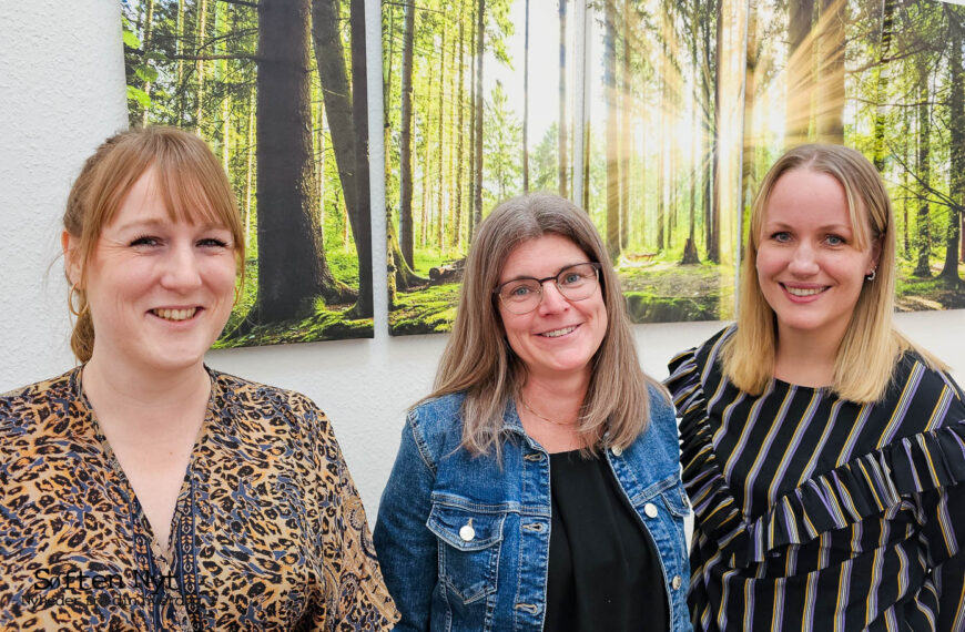 Billede af Nina Kristensen, Louise Grønborg og Camilla Maria Hentze, de står bag Hinnerup Psykologerne - Søften Nyt - Foto: Anders Godtfred-Rasmussen.