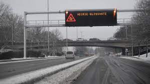 Belgian car drivers in winter