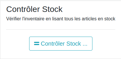 contrôler le stock