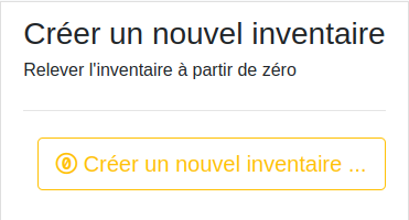 créer un nouvel inventaire