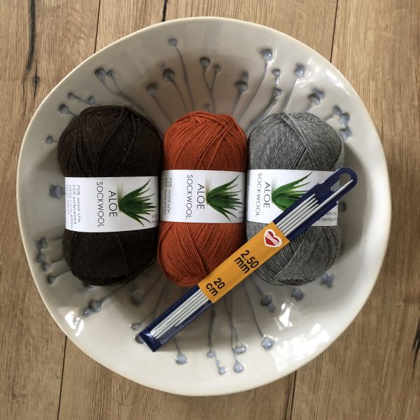 Aloe Sockwool fra Hjertegarn