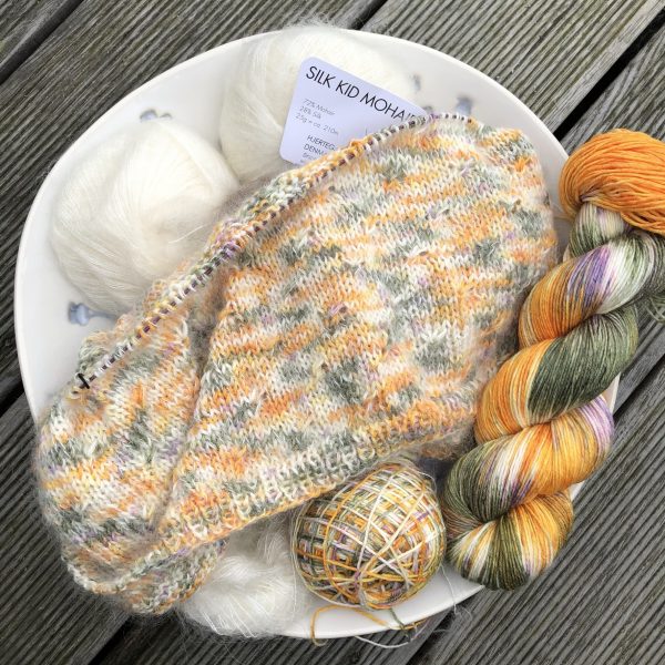 Håndfarvet silk/merino