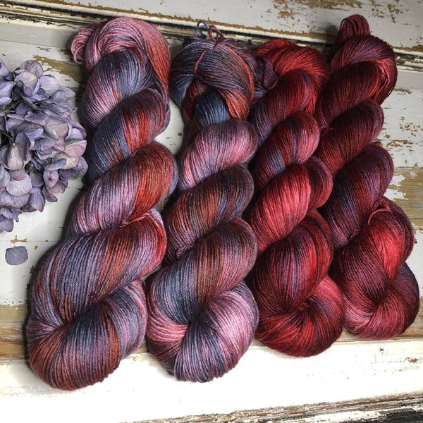 håndfarvet silk/merino