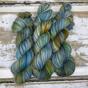 håndfarvet merino zebra garn til strømper